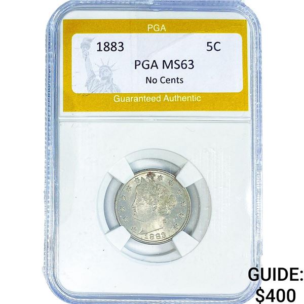 1883 Liberty Victory Nickel PGA MS63 No Cents