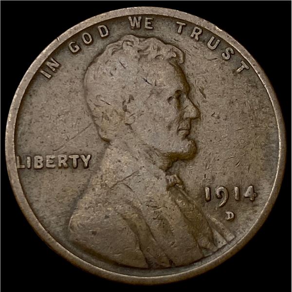 1914-D Lincoln Wheat Cent LIGHTLY CIRCULATED