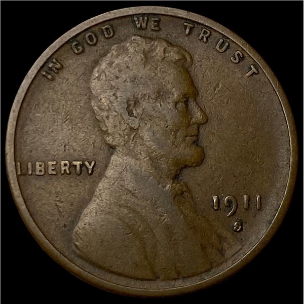 1911-S Lincoln Wheat Cent ABOUT UNCIRCULATED
