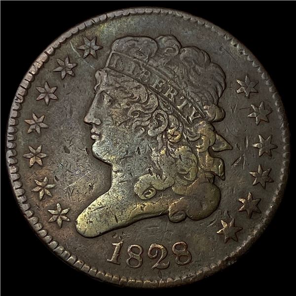 1828 Classic Head Half Cent ABOUT  UNCIRCULATED