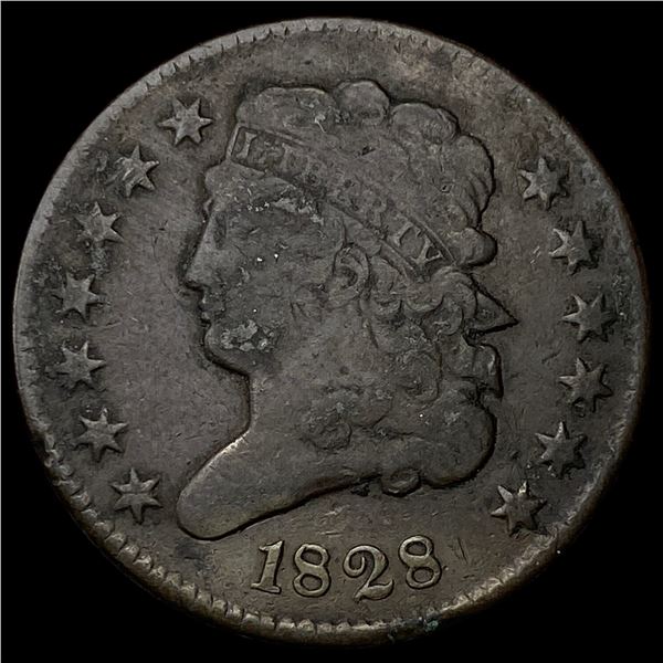 1828 Classic Head Half Cent ABOUT  UNCIRCULATED