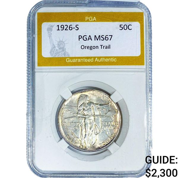 1926-S Oregon Trail Half Dollar PGA MS67