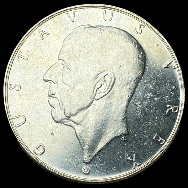 1938 Sweden Silver 2 Kroner UNCIRCULATED