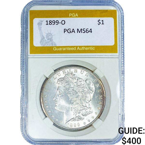 1899-O Morgan Silver Dollar PGA MS64