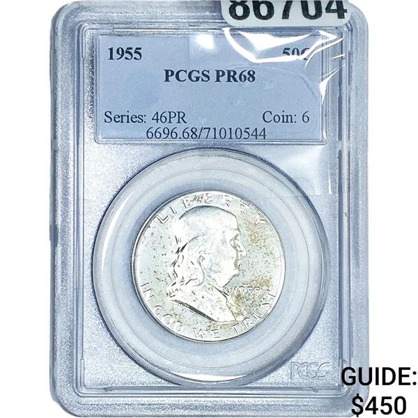 1955 Franklin Half Dollar PCGS PR68