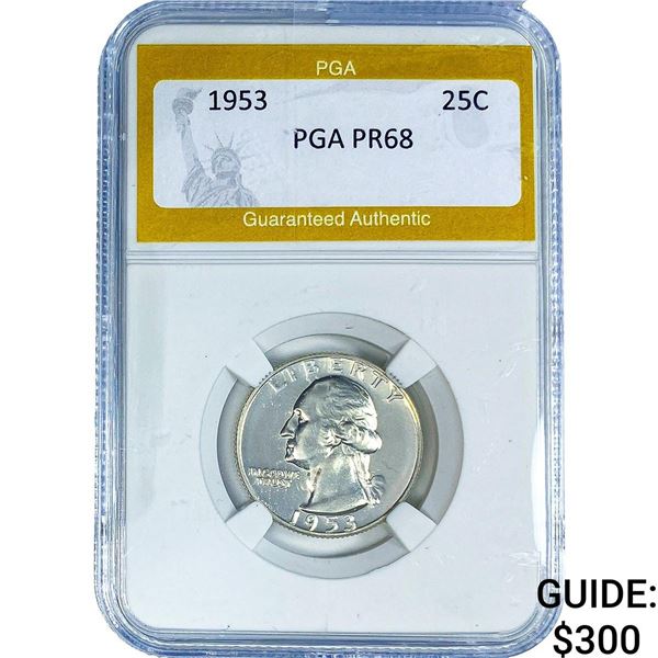 1953 Washington Silver Quarter PGA PR68