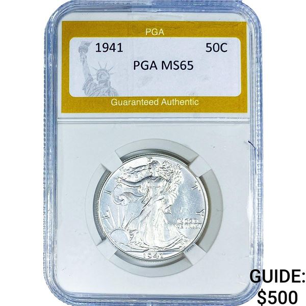 1941 Walking Liberty Half Dollar PGA MS65