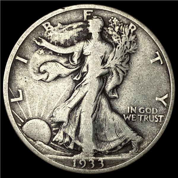 1933-S Silver Walking Liberty Half Dollar  ABOUT UNCIRCULATED