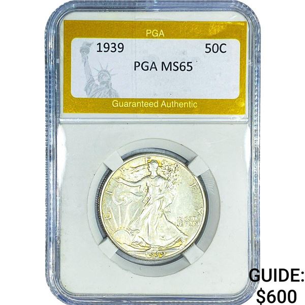 1939 Walking Liberty Half Dollar PGA MS65