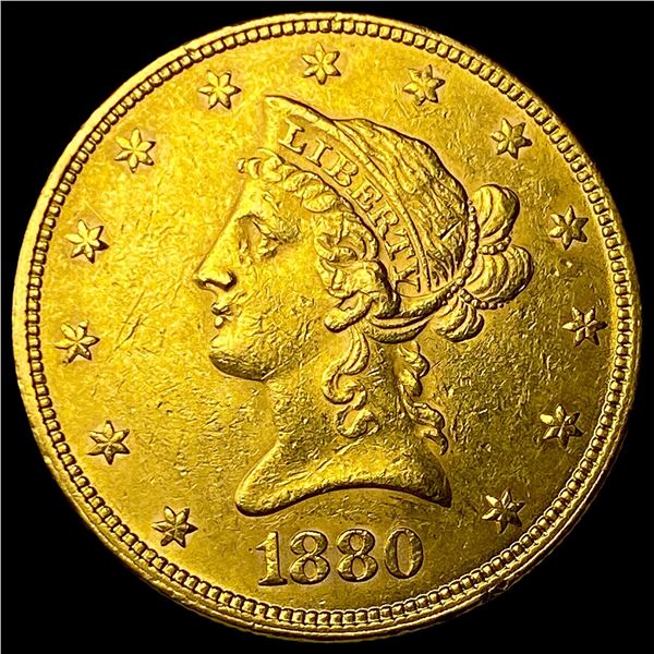 1880 Gold $10 Liberty Head Eagle CLOSELY  UNCIRCULATED