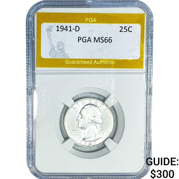 1941-D Washington Silver Quarter PGA MS66
