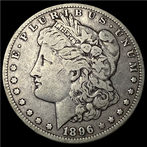 1896-O Silver Morgan Dollar ABOUT  UNCIRCULATED