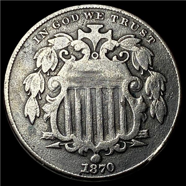 1870 Shield Nickel HIGH GRADE