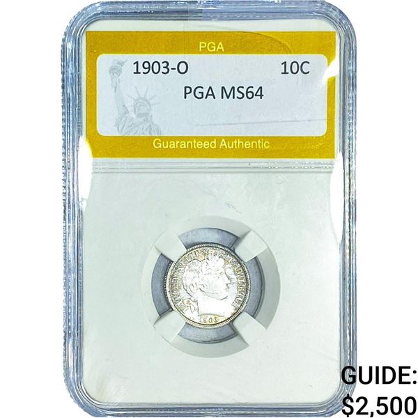 1903-O Barber Dime PGA MS64