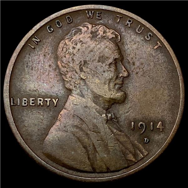 1914-D Lincoln Wheat Cent ABOUT UNCIRCULATED