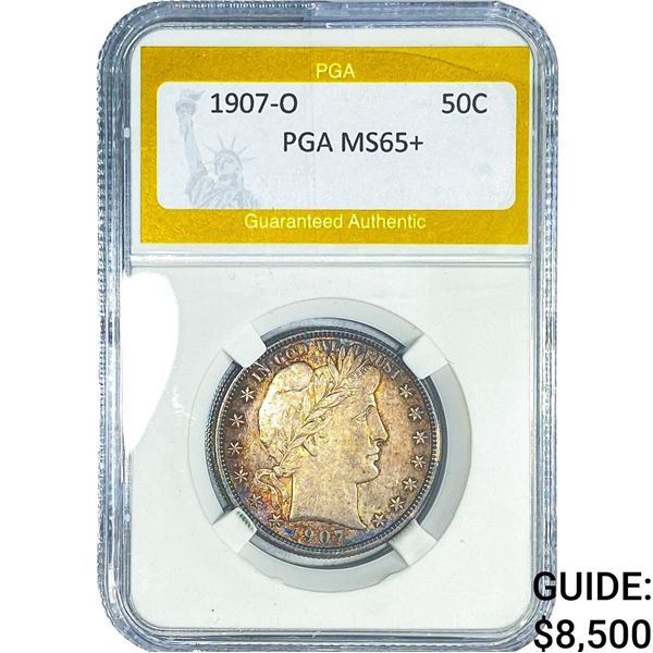 1907-O Barber Half Dollar PGA MS65+