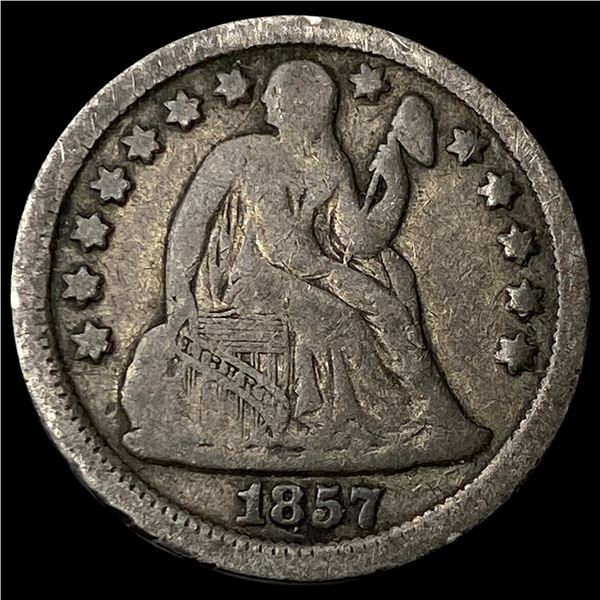 1857 Seated Liberty Dime LIGHTLY CIRCULATED