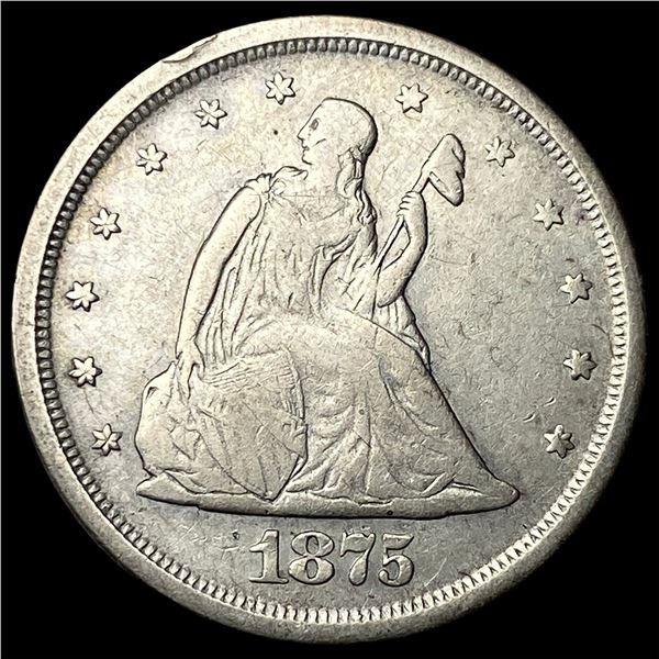 1875-S Silver Twenty Cents ABOUT UNCIRCULATED