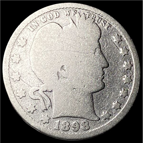 1898 Barber Silver Quarter NICELY CIRCULATED