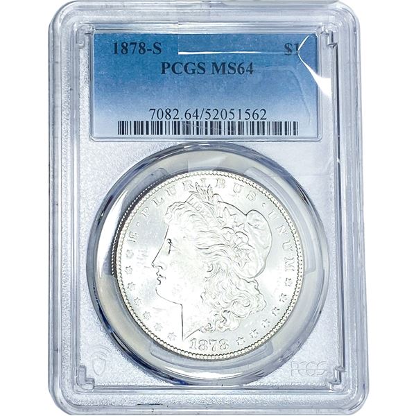 1878-S Morgan Silver Dollar PCGS MS64