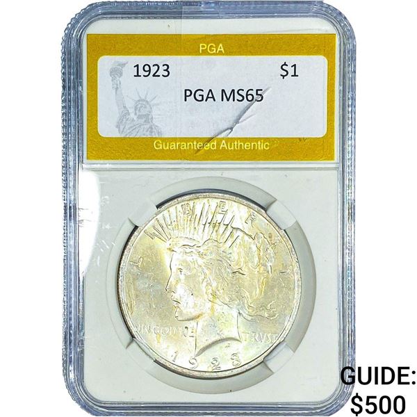 1923 Silver Peace Dollar PGA MS65