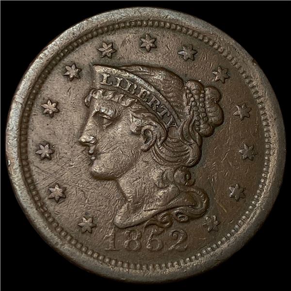 1852 Braided Hair Large Cent NEARLY  UNCIRCULATED