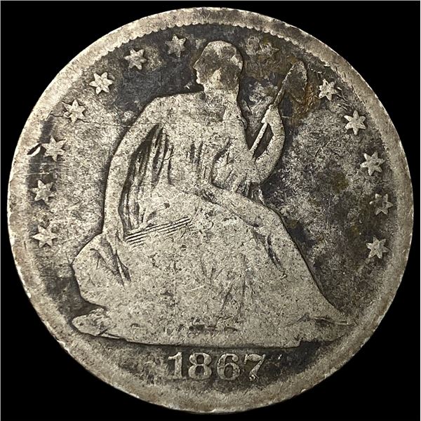 1867 Seated Liberty Half Dollar HIGH GRADE