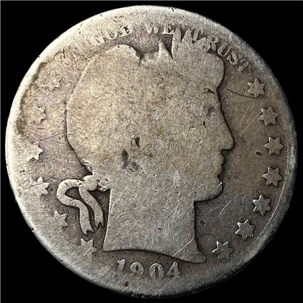 1904-S Silver Barber Half Dollar NICELY  CIRCULATED