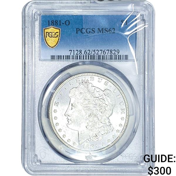 1881-O Morgan Silver Dollar PCGS MS62