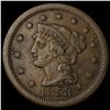 Image 1 : 1853 Braided Hair Large Cent CLOSELY  UNCIRCULATED