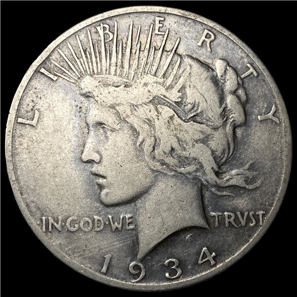1934-D Peace Silver Dollar ABOUT UNCIRCULATED