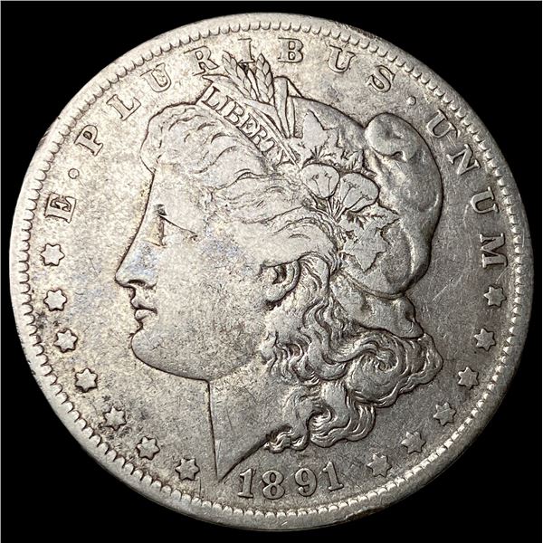 1891-O Silver Morgan Dollar ABOUT  UNCIRCULATED