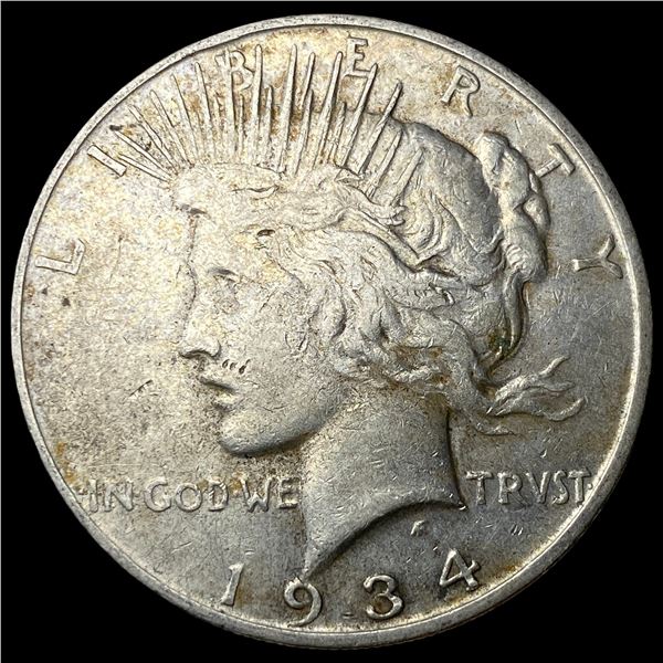 1934-D Silver Peace Dollar ABOUT UNCIRCULATED