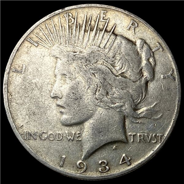 1934-D Silver Peace Dollar ABOUT UNCIRCULATED