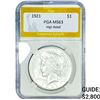 Image 1 : 1921 Silver Peace Dollar PGA MS63 High Relief