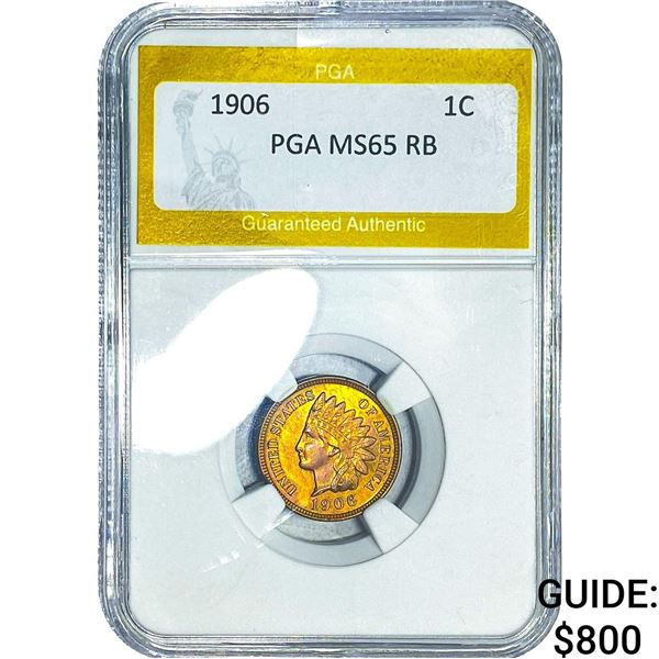 1906 Indian Head Cent PGA MS65 RB