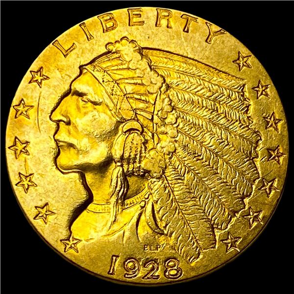 1928 Indian Head Gold $2.50 Quarter Eagle  CLOSELY UNCIRCULATED