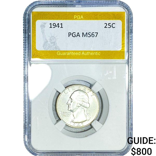 1941 Washington Silver Quarter PGA MS67