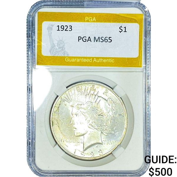 1923 Silver Peace Dollar PGA MS65