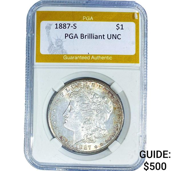 1887-S Morgan Silver Dollar PGA Brilliant UNC