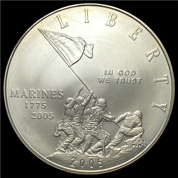 2005-P Silver Dollar Marine Corps  Commemorative GEM BU