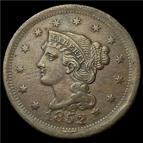 1852 Braided Hair Large Cent CLOSELY  UNCIRCULATED