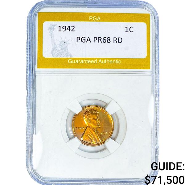 1942 Wheat Cent PGA PR68 RD