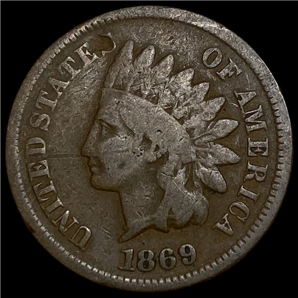 1869 Indian Head Cent LIGHTLY CIRCULATED