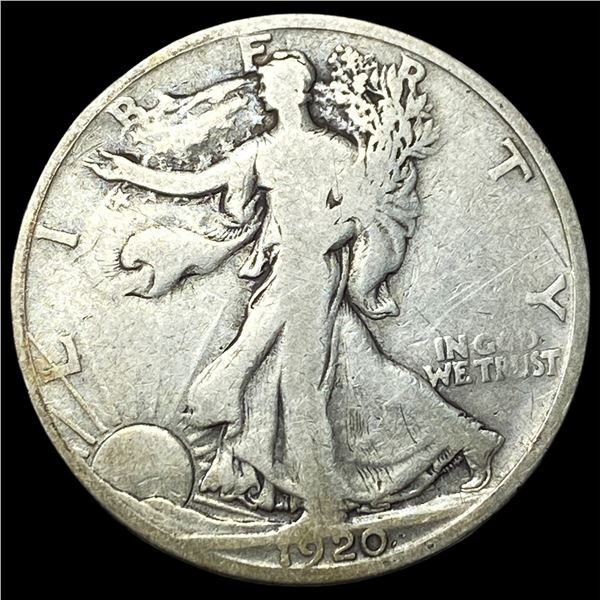 1920-S Silver Walking Liberty Half Dollar  LIGHTLY CIRCULATED