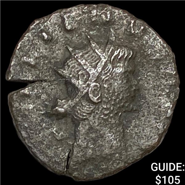 Roman Gallienus 253-268 AD BI Dbl Denarius  CHOICE AU