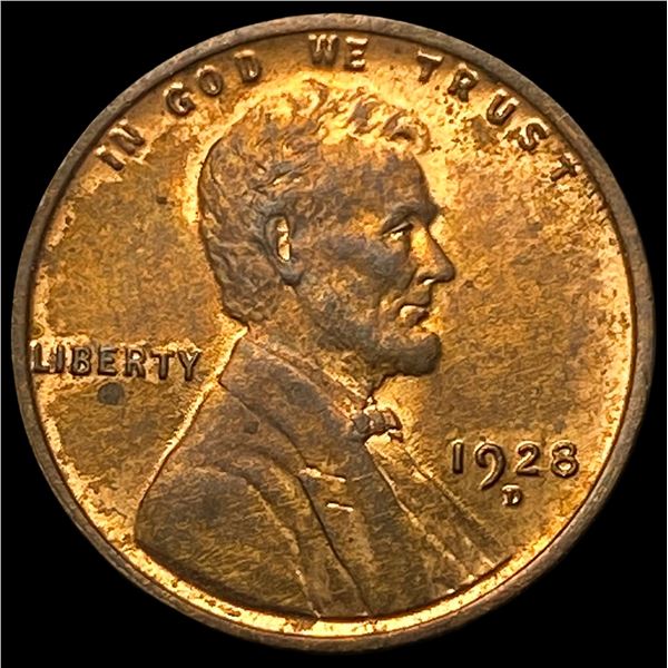 1928-D Lincoln Wheat Cent NEARLY UNCIRCULATED