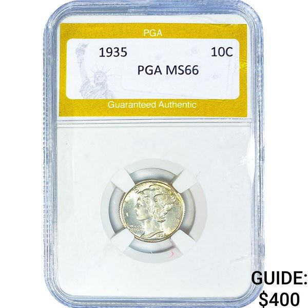 1935 Mercury Silver Dime PGA MS66
