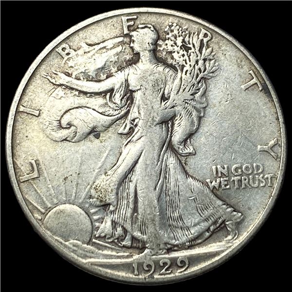 1929-D Silver Walking Liberty Half Dollar  NEARLY UNCIRCULATED