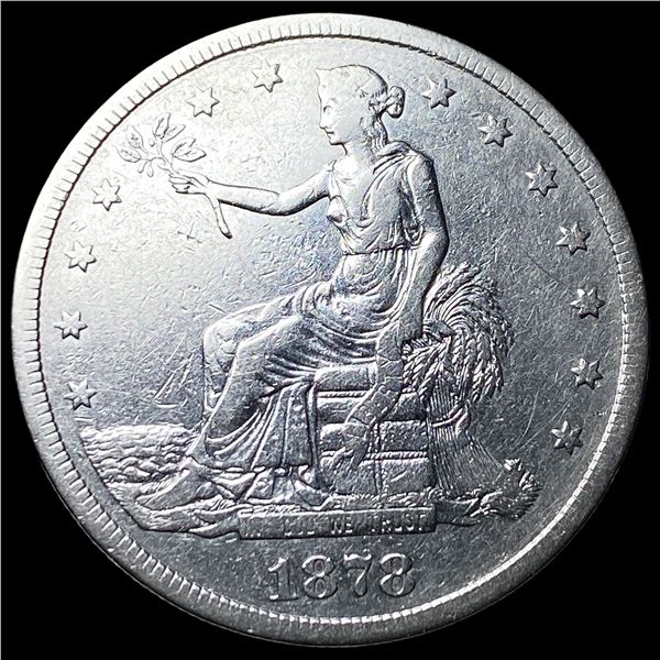 1878-S Silver Trade Dollar NEARLY  UNCIRCULATED